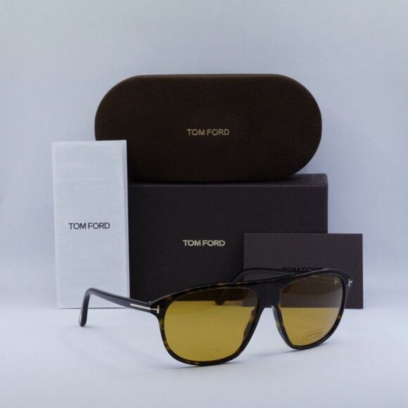 🕶️ New Tom Ford Prescott FT1027 52E Sunglasses - Havana Frame, Brown Lenses - Picture 11 of 11